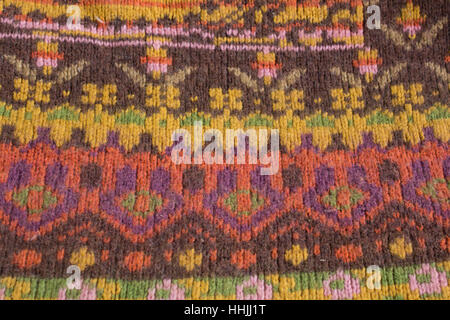 Motif sur un tricot de laine. Banque D'Images