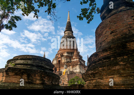 Chedi de Wat Yai Chai Mongkhon, Parc historique d'Ayutthaya, Thaïlande, Asie Banque D'Images