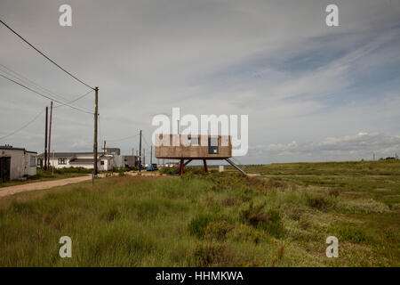 La maison du liège, une maison construite en partie de Liège recyclé. La maison est située dans la région de Lee sur des sables, St Osyth dans l'Essex. Banque D'Images