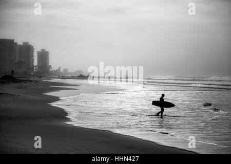 Un matin chefs surfer sur l'océan à Coronado, CA. Banque D'Images