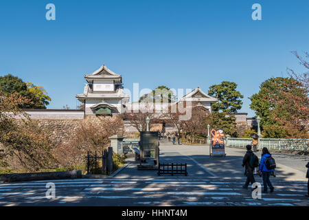 Le Château de Kanazawa Ishikawa-mon Porte, Ishikawa, Japon Banque D'Images