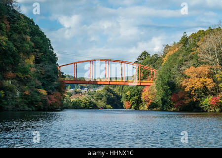 Pont de Kameyama en automne, Chiba, Japon Banque D'Images