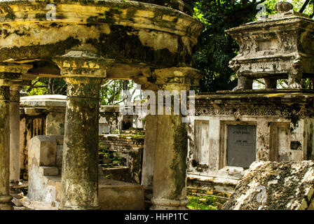 Cimetière colonial à Georgetown, en Malaisie en juillet 2015 Banque D'Images