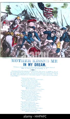 Image de couverture partitions de la chanson 'Song mère Fiche technique m'embrasser dans mon rêve', avec une œuvre originale lecture notes 'na', United States, 1900. L'éditeur est répertorié comme "Charles Magnus, n° 12, rue de Francfort", la forme de la composition est "avec chœur trophique', l'instrumentation est 'na', la première ligne se lit 'couché sur mon lit de mort, à travers l'obscurité et le silence de la nuit, et l'illustration artiste est répertorié comme 'Aucun'. Banque D'Images