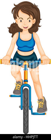 Bande dessinée, illustration, caricature, femme, bleu, les humains, les êtres humains, les gens, folk, Banque D'Images