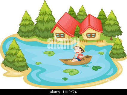 Bande dessinée, illustration, caricature, bleu, les humains, les êtres humains, les gens, folk, Banque D'Images