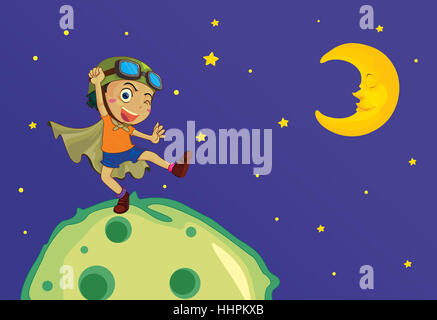 Bande dessinée, illustration, caricature, bleu, les humains, les êtres humains, les gens, folk, Banque D'Images