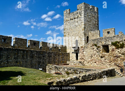 La forteresse de Kalemegdan, Belgrade, Serbie. Tour et remparts défensifs Banque D'Images