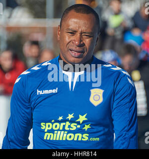 Arosa, Suisse, le 20 janvier 2017. Paulo Sergio au cours de la 7e Coupe du Monde de Football Neige Inofficiel à Arosa. © Rolf Simeon/bildgebend.ch/Alamy Live News Banque D'Images