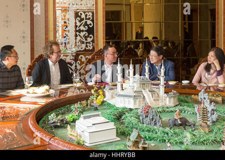 Banquet chinois, Wuzhong, province de Ningxia, Chine Banque D'Images