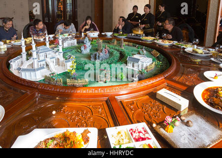 Banquet chinois, Wuzhong, province de Ningxia, Chine Banque D'Images