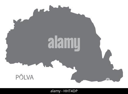 Carte grise en Estonie Polva Illustration de Vecteur