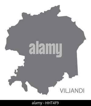 Viljandi Estonie Map en gris Illustration de Vecteur