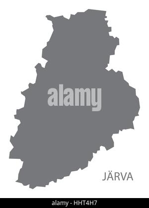 Jarva Estonie Map en gris Illustration de Vecteur
