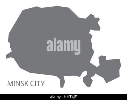 Carte de la ville de Minsk Belarus en gris Illustration de Vecteur