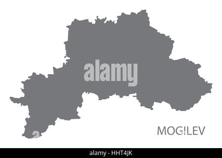Mogilev Belarus Map en gris Illustration de Vecteur