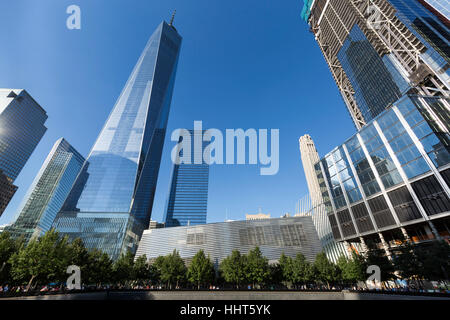 9/11 Memorial. World Trade Center. Aug, 2016. New York City, États-Unis Banque D'Images