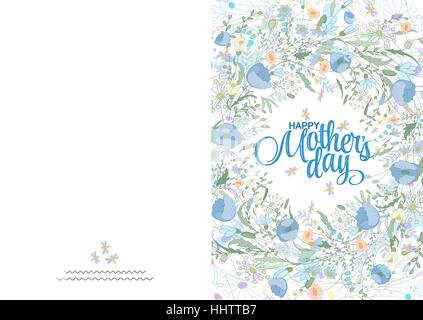 Décorée de belles fleurs pour la conception de cartes de souhaits Happy Women's Day celebration. Illustration de Vecteur
