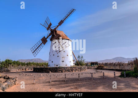 Moulin El Cotillo, La Oliva, Fuerteventura, Îles Canaries, Espagne Banque D'Images