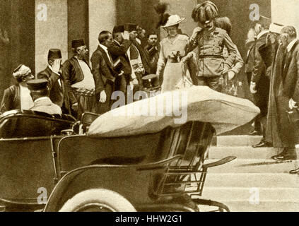 L'archiduc François-Ferdinand d'Autriche avec son épouse à Sarajevo, quelques minutes avant son assassinat par Gavrilo Prinzip, 26 juin Banque D'Images