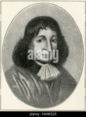 Benedict (Baruch) Spinoza, portrait. Philosophe néerlandais 1632-1677 Banque D'Images