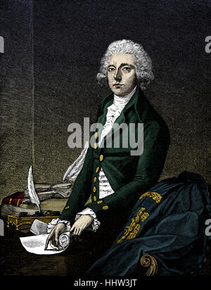 William Pitt, homme politique français. 28 mai 1759 - 23 janvier 1806. Le Premier ministre britannique, 1783-1801. Banque D'Images