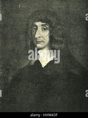 John Selden, portrait. Juriste et savant anglais de l'Angleterre, l'ancienne lois et la constitution et la loi juive, le 16 décembre 1584 - 30 novembre 1654. Banque D'Images