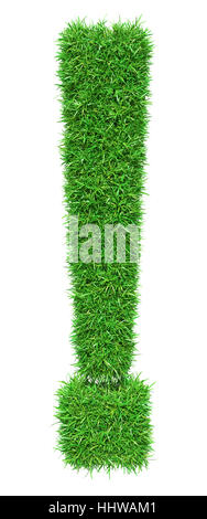 L'herbe verte d'exclamation Banque D'Images