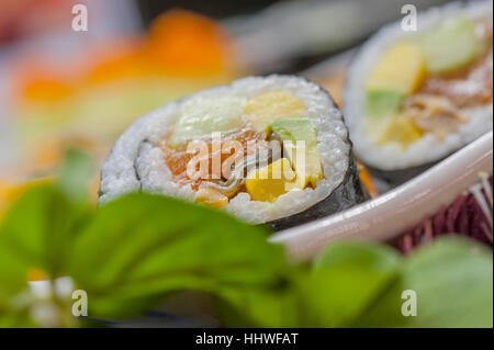 Rouleaux de sushi chinois Banque D'Images