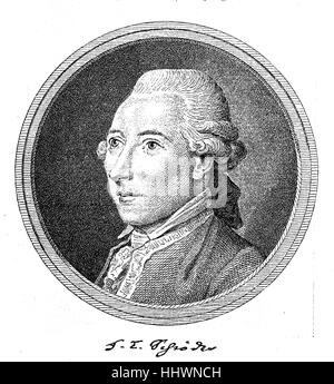 Friedrich Ludwig Schroeder,3 Novembre 1744 - 3 septembre 1816, un acteur allemand, gestionnaire, dramaturge et d'éminents chef maçonnique, image historique ou illustration, publié 1890, l'amélioration numérique Banque D'Images