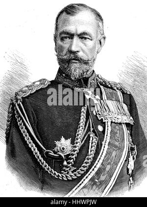 Friedrich (Fritz) Bronsart von Schellendorf, 1864-1950, était un officier allemand et homme politique, il a été le chef d'état-major de l'armée ottomane, une partie de la mission militaire allemande dans l'Empire Ottoman, l'image historique ou illustration, publié 1890, l'amélioration numérique Banque D'Images