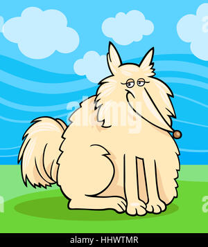 Animal de compagnie, chien, illustration, race, esquimau, caricature, bande dessinée, parc, graphique, animal, Banque D'Images