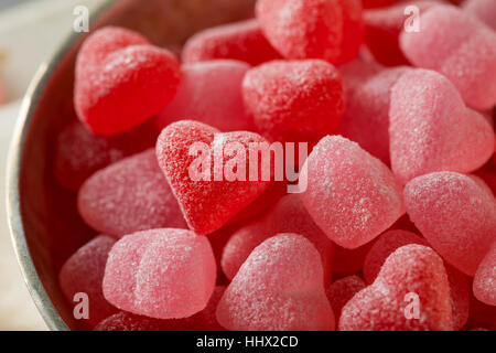 Bonbons en forme de coeur rouge Sweed pour Valetine's Day Banque D'Images