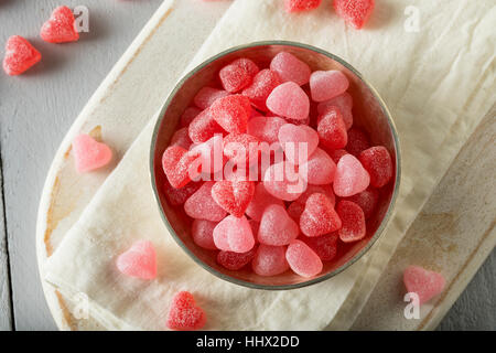 Bonbons en forme de coeur rouge Sweed pour Valetine's Day Banque D'Images