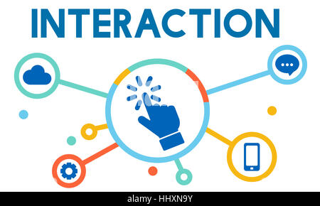 Intégration de la stratégie de l'entreprise Concept d'interaction Banque D'Images