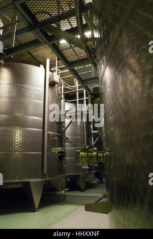 Traitement du vin à Stellenbosch, Afrique du Sud Banque D'Images