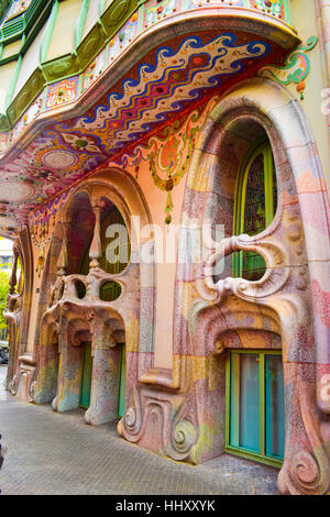 Casa Comalat. Barcelone, Catalogne, Espagne. Banque D'Images