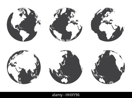 Tous les côtés du monde entier . modèle plat Banque D'Images