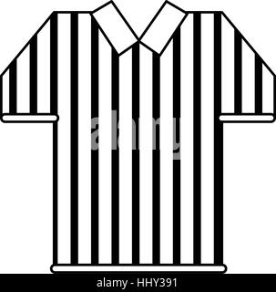 Maillot arbitre football américain rayures contours Illustration de Vecteur