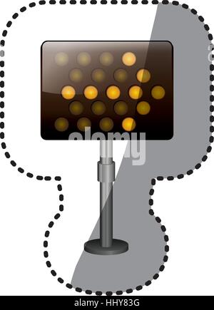 Autocollant avec led de signalisation flèche droite vector illustration Illustration de Vecteur