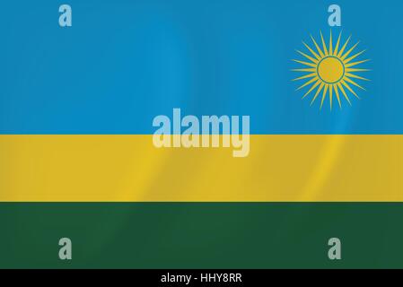 Image vectorielle du Rwanda waving flag Illustration de Vecteur