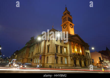 La Guildhall bâtiment dans le centre-ville de Hull au crépuscule Banque D'Images