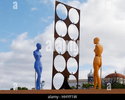 L'art surréaliste déjanté et la sculpture à la Villa Tabaiba Corralejo, Fuerteventura. Banque D'Images