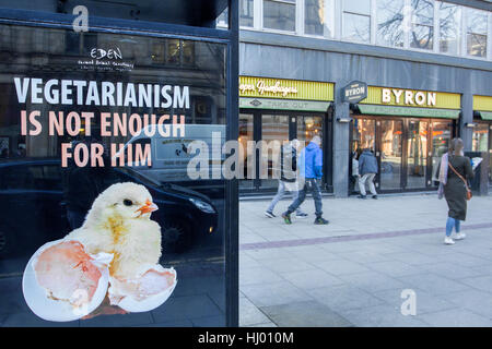 Le végétarisme Publicité,Deansgate, Manchester, UK Banque D'Images