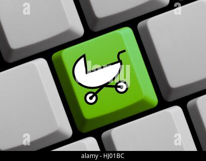 La naissance, l'accouchement, l'accouchement, l'accouchement, bébé, parents, perambulator, Banque D'Images