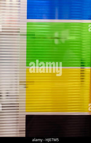 En différentes couleurs, lexan remarque profondeur de champ Banque D'Images