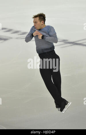 Kansas City, USA. 20 Jan, 2017. GRANT HOCHSTEIN en action au cours de la le programme court tenu au Sprint Center, Kansas City, Missouri. Credit : Amy Sanderson/ZUMA/Alamy Fil Live News Banque D'Images