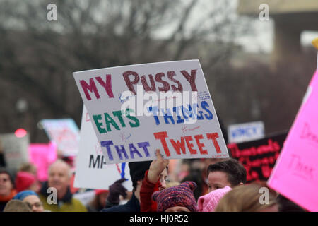 Washington, USA. 21 Jan, 2017. Atmosphère au cours de la Marche des femmes sur Washington à Washington, DC. Credit : Mpi34/media/Alamy Punch Live News Banque D'Images