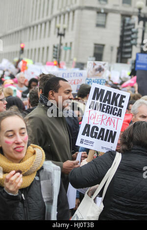 Washington, DC, United States. 21 Jan, 2017. La Marche des femmes sur l'État de Washington. Crédit : Susan Pease/Alamy Live News Banque D'Images