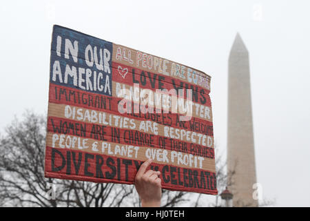 Washington, DC, United States. 21 Jan, 2017. La Marche des femmes sur l'État de Washington. Crédit : Susan Pease/Alamy Live News Banque D'Images